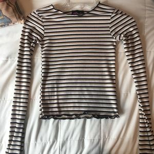 XS striped long sleeve shirt